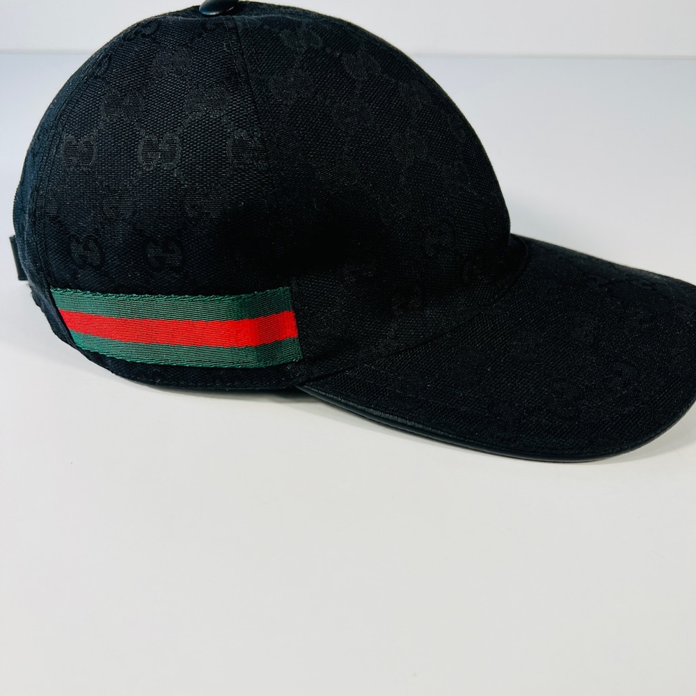 Gucci Web Baseball Cap GG Canvas - Black - Picture 3 of 7